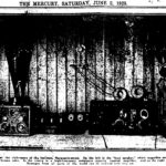 Article snippet from The Mercury, Saturday June 2 1923, depicting a receiving set.